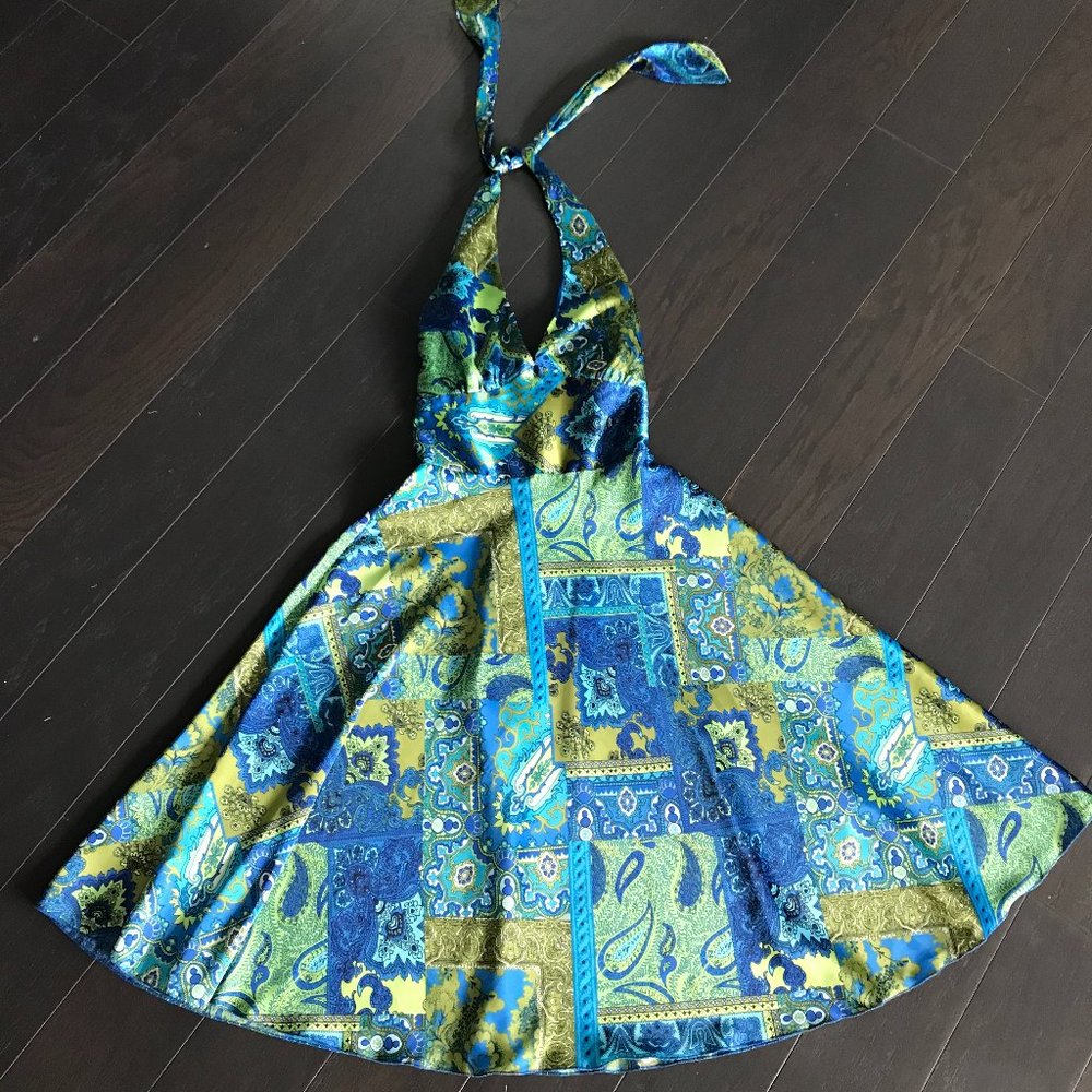 Alyn Paige Paisley Halter sundress. Size 3/4
